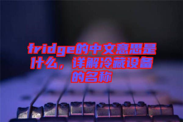 fridge的中文意思是什么，詳解冷藏設(shè)備的名稱