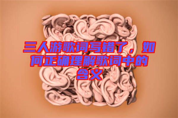 三人游歌詞寫錯(cuò)了，如何正確理解歌詞中的含義