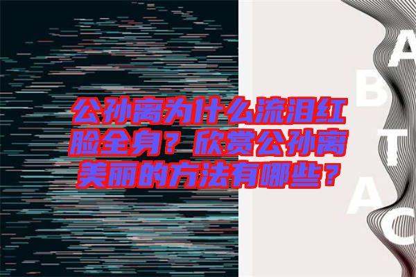 公孫離為什么流淚紅臉全身？欣賞公孫離美麗的方法有哪些？