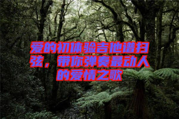 愛的初體驗(yàn)吉他譜掃弦，帶你彈奏最動人的愛情之歌