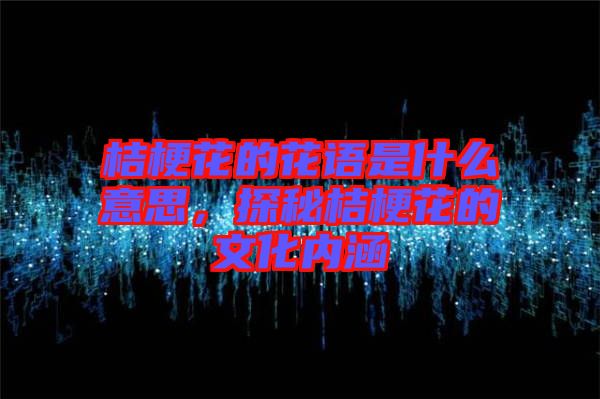 桔梗花的花語是什么意思，探秘桔梗花的文化內(nèi)涵