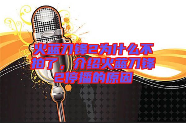 火藍(lán)刀鋒2為什么不拍了，介紹火藍(lán)刀鋒2停播的原因