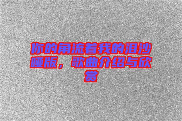 你的角流著我的淚沙啞版，歌曲介紹與欣賞