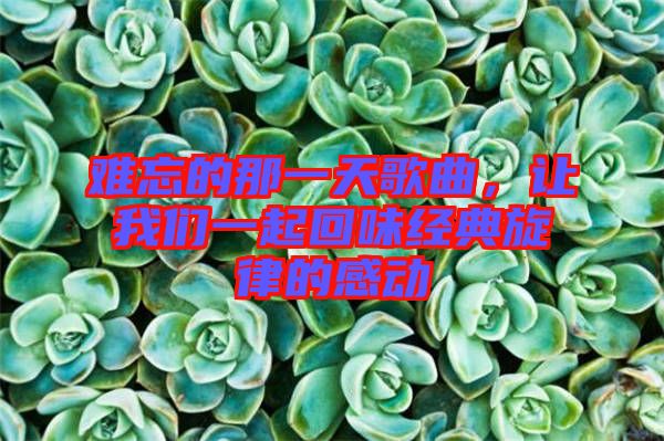 難忘的那一天歌曲，讓我們一起回味經(jīng)典旋律的感動