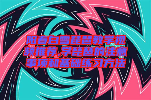 陽春白雪琵琶教學視頻推薦,學琵琶的注意事項和基礎(chǔ)練習方法