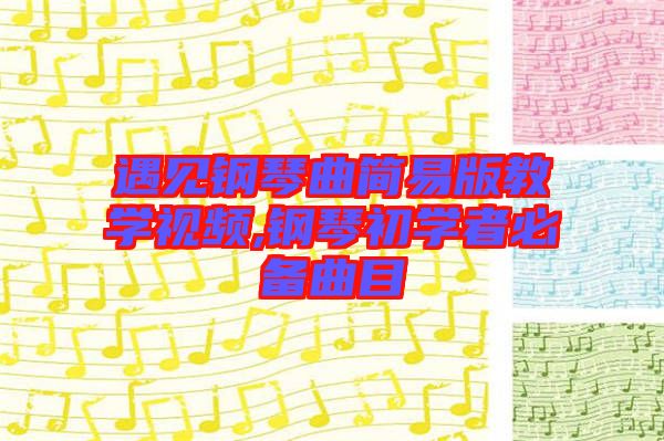 遇見鋼琴曲簡(jiǎn)易版教學(xué)視頻,鋼琴初學(xué)者必備曲目