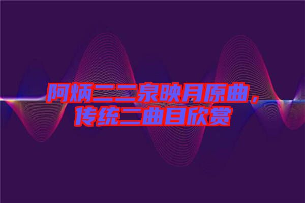 阿炳二二泉映月原曲，傳統(tǒng)二曲目欣賞