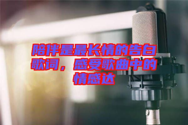 陪伴是最長(zhǎng)情的告白歌詞，感受歌曲中的情感達(dá)